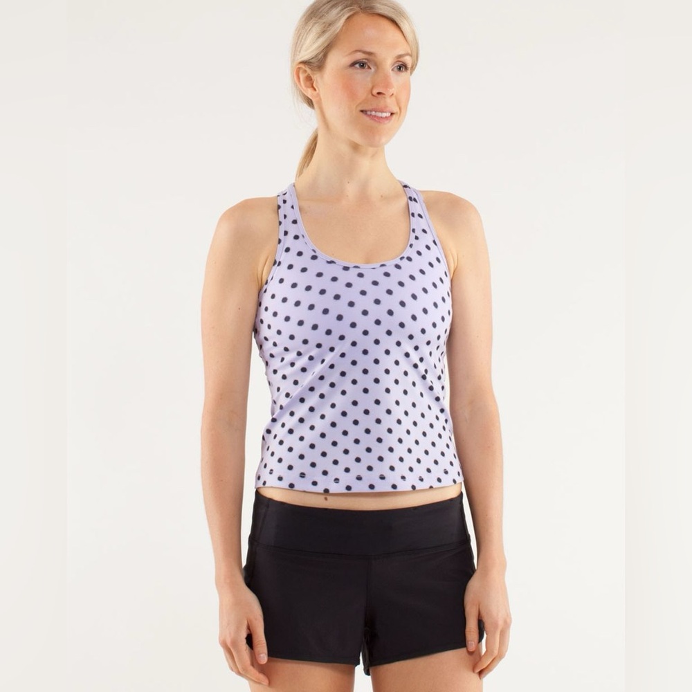 Lululemon Cool Racerback *Racing Length
High Noon Dot Lilac / Black